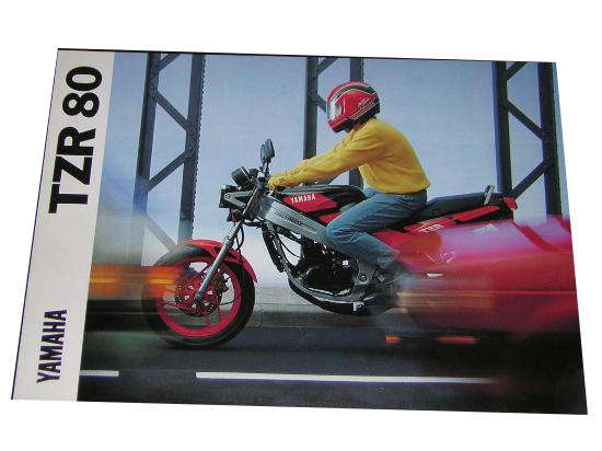 En la foto el catálogo original Yamaha TZR 80