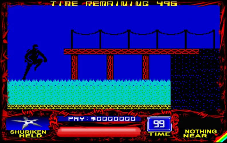 Una captura del principio del juego Saboteur donde se ve al prota llegar al puerto con su traje de buzo