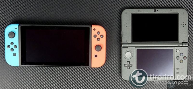 Diferencia de tamaño entre la Nintendo Switch y la 3DS XL