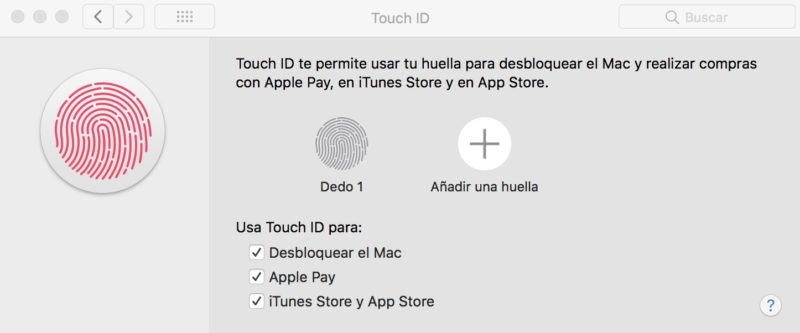 Software de control del Touch ID del MacBook Pro de 15