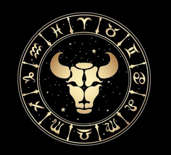 En la imagen, el símbolo de Tauro, el toro, rodeado del círculo con todos los horóscopos