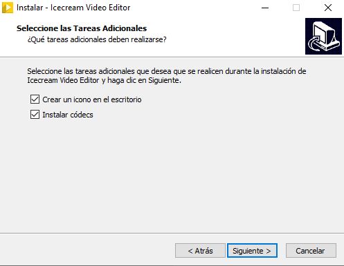 Instalación de los codecs de Icecream Video Editor