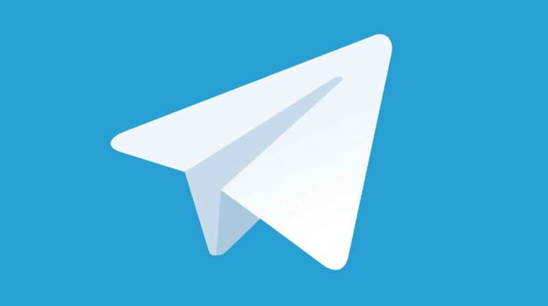 Logotipo de Telegram, que es un avión de papel