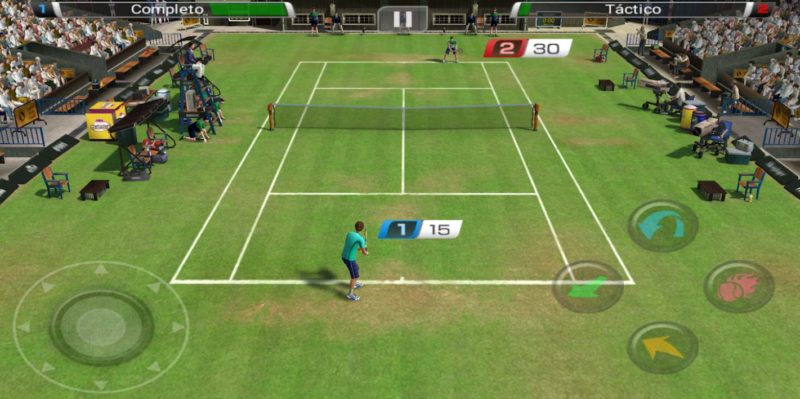 Jugando al Virtua Tennis